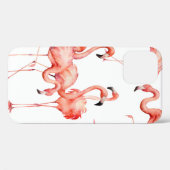 Wasserfarbenflamingo nahtloses Muster. Handgemalt Case-Mate iPhone Hülle (Rückseite (Horizontal))