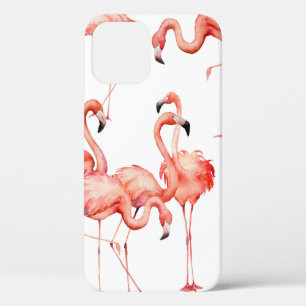 Wasserfarbenflamingo nahtloses Muster. Handgemalt Case-Mate iPhone Hülle