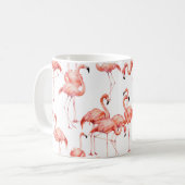Wasserfarbenflamingo nahtloses Muster. Handgemalt Kaffeetasse (Vorderseite Links)