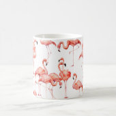 Wasserfarbenflamingo nahtloses Muster. Handgemalt Kaffeetasse (Mittel)