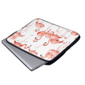 Wasserfarbenflamingo nahtloses Muster. Handgemalt Laptopschutzhülle (Vorne Knopf)