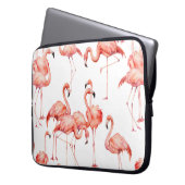 Wasserfarbenflamingo nahtloses Muster. Handgemalt Laptopschutzhülle (Vorderseite Links)