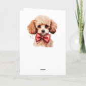 Wasserfarbenfleck Welpenhund Geburtsname Karte (Rückseite)