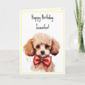 Wasserfarbenfleck Welpenhund Geburtsname Karte (Vorderseite)