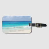 Wasserfarbenflecken Seascape Waves Elegantes moder Gepäckanhänger (Vorderseite (Horizontal))
