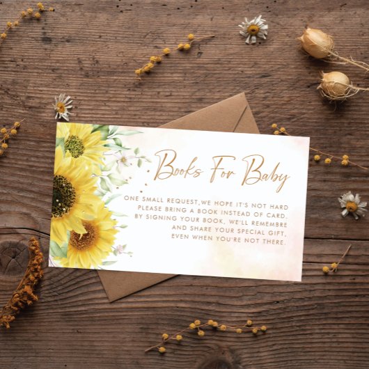 Wasserfarbenflorale Buchanfrage für Babydusche Begleitkarte