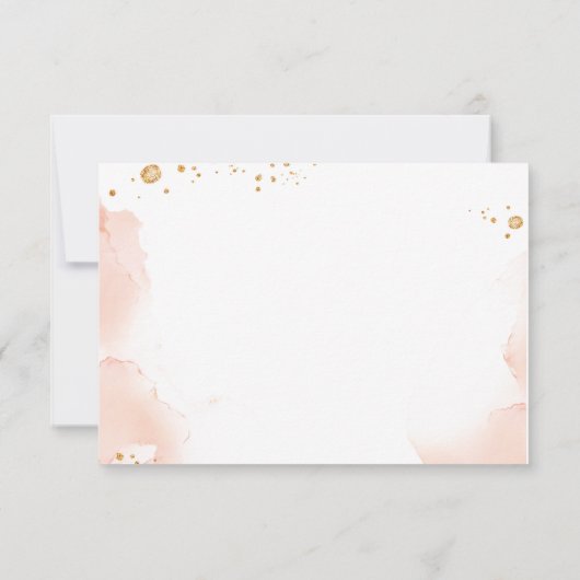 Wasserfarbenflorale erste Kommune danke Ihnen Kart Einladung (Rückseite)