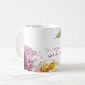 Wasserfarbenflorale Hochzeit Bridesmaid Kaffeetasse (Vorderseite Links)
