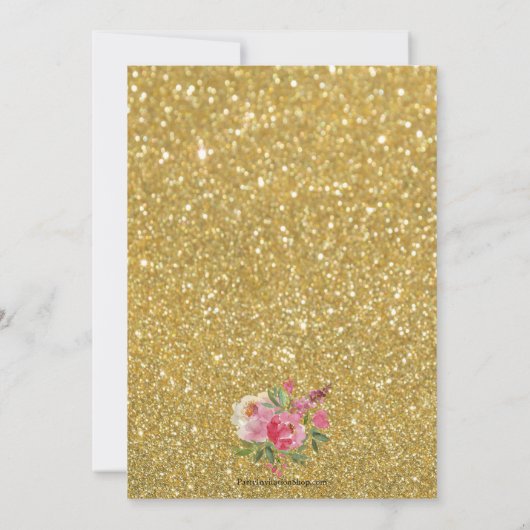 Wasserfarbenflorale Hochzeit Sichern Sie das Datum (Rückseite)