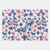 Wasserfarbenflorale Muster des japanischen Kirschb Geschenkpapier Set (Vorderseite 2)