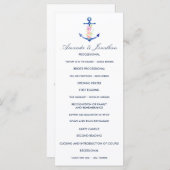 Wasserfarbenflorales Hochzeitsprogramm Programm (Vorne/Hinten)