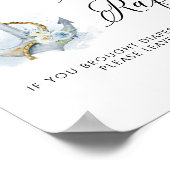 Wasserfarbenflorengitter-Nautische Windel Poster (Ecke)