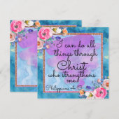 Wasserfarbenflorenkarte Christi-Karte (Vorne/Hinten)