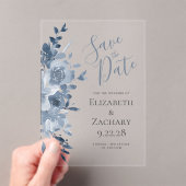 Wasserfarbenflorentrost Blauer Hochzeitstag speich Acryleinladungen (Insitu (Handheld))