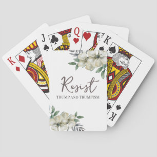 Wasserfarbenflorierresidenz Politisch Spielkarten
