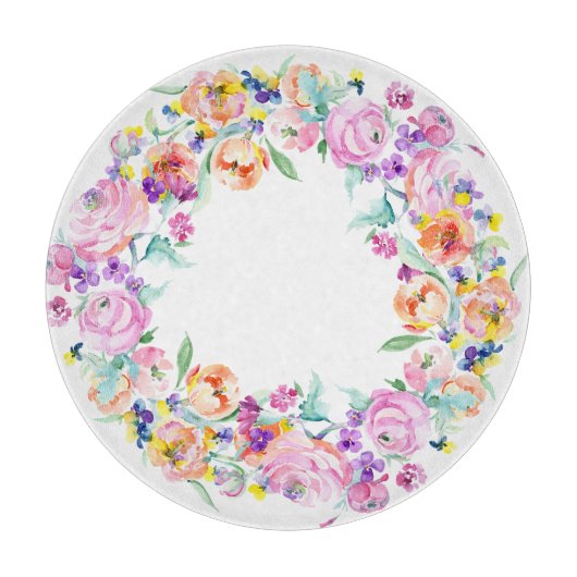 WASSERFARBENFLÜSSEL SCHNEIDEBRETT (Vorderseite)