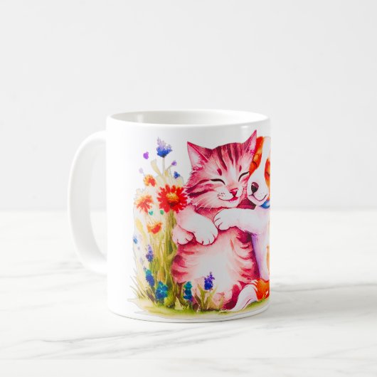 Wasserfarbenflüster: Feline Fantasia - Tasse (Vorderseite Links)