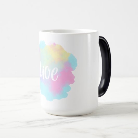 Wasserfarbenflüsterung: Personalisierte Freude Verwandlungstasse (VorderseiteRechts)