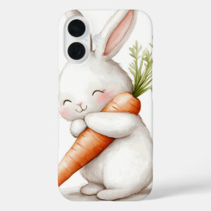 Wasserfarbenflut Bunny Carrot Liebe iPhone 16 Hülle