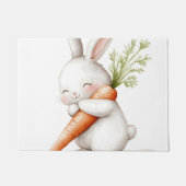 Wasserfarbenflut Bunny Carrot Liebe Fußmatte (Vorderseite)