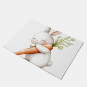 Wasserfarbenflut Bunny Carrot Liebe Fußmatte (Schrägansicht)
