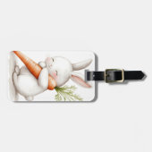 Wasserfarbenflut Bunny Carrot Liebe Gepäckanhänger (Vorderseite horizontal)