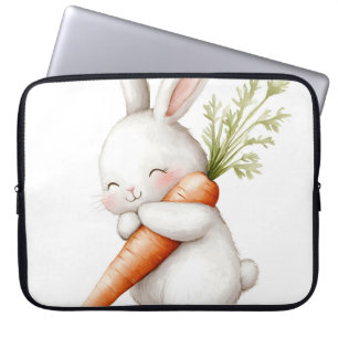 Wasserfarbenflut Bunny Carrot Liebe Laptopschutzhülle