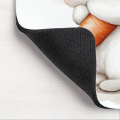 Wasserfarbenflut Bunny Carrot Liebe Mousepad (Ecke)