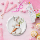 Wasserfarbenflut Bunny Carrot Liebe Pappteller (Party)