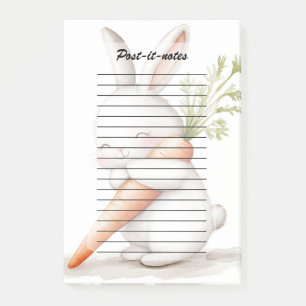 Wasserfarbenflut Bunny Carrot Liebe Post-it Klebezettel