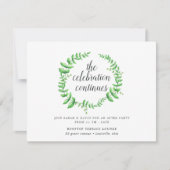 Wasserfarbenfolie Hochzeit nach Party Einladung (Vorderseite)