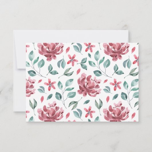 Wasserfarbenfolie RSVP Karte (Rückseite)