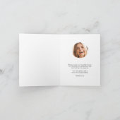 Wasserfarbenfolien Girl Abschluss Foto Dankeskarte (Innenseite)