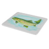Wasserfarbenforelle Schneidebrett (Ecke)
