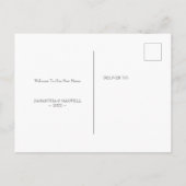 Wasserfarbenfox - Ankündigung über neue Zuhause-Be Postkarte (Rückseite)