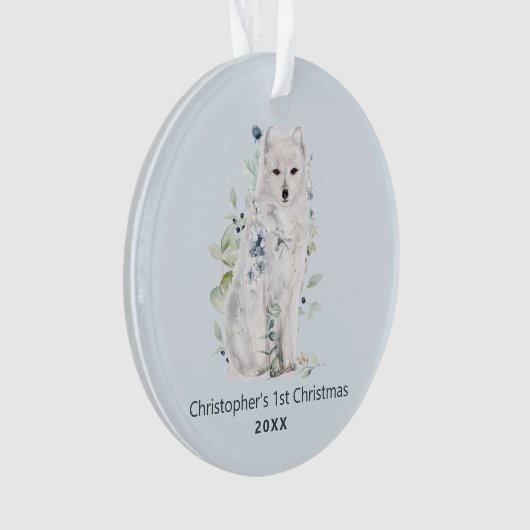 Wasserfarbenfox Personalisierte Ornamente (Vorderseite)