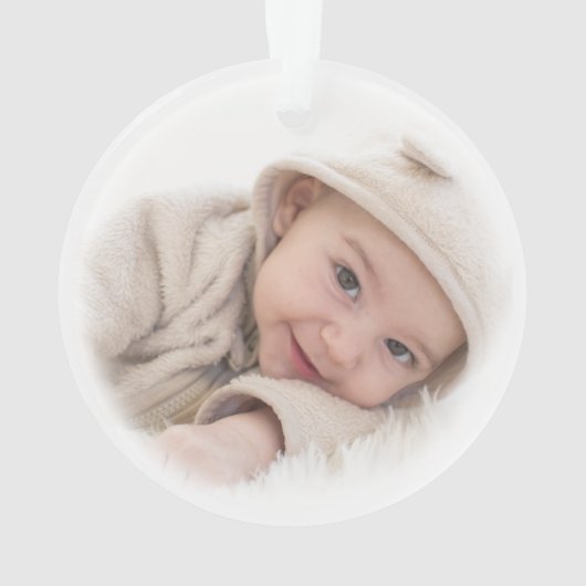 Wasserfarbenfox Personalisierte Ornamente (Rückseite)