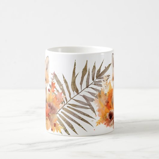 Wasserfarbenfox Rustikaler Fall Kaffeetasse (Mittel)
