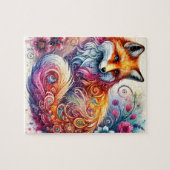 Wasserfarbenfoxpuzzle Puzzle (Horizontal)