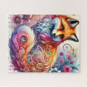 Wasserfarbenfoxpuzzle Puzzle (Horizontal)