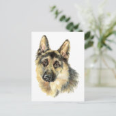 Wasserfarbenfroh Postkarte (Stehend Vorderseite)