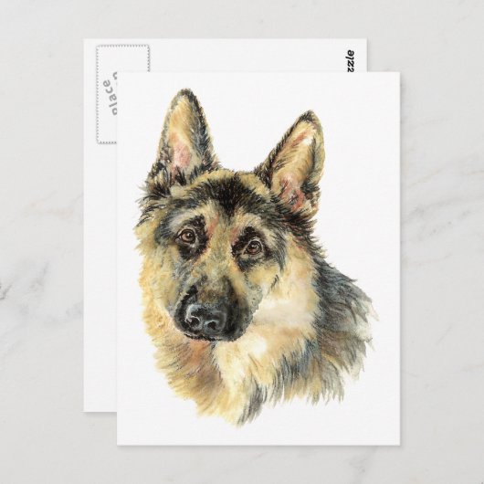 Wasserfarbenfroh Postkarte (Vorne/Hinten)