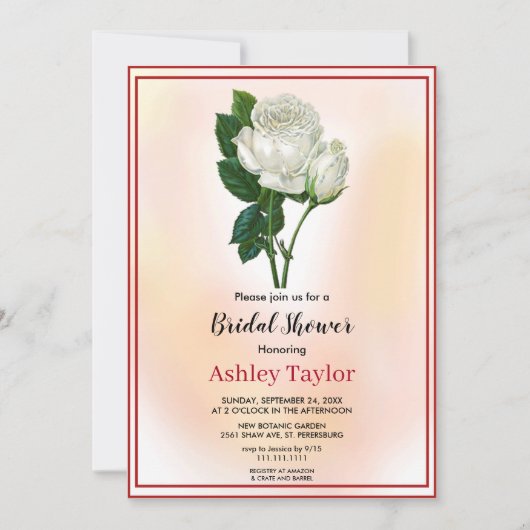 Wasserfarbenfroh Rosa Fall Brautparty Einladung (Vorderseite)