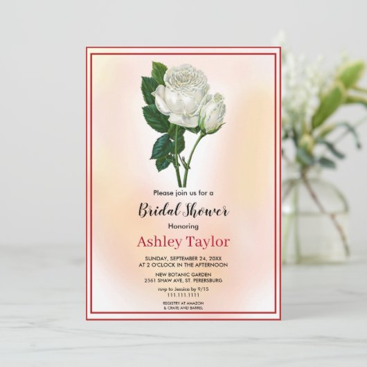 Wasserfarbenfroh Rosa Fall Brautparty Einladung (Stehend Vorderseite)