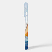 Wasserfarbenfrohe Artwork Sailboat Regatta Case-Mate iPhone Hülle (Rückseite / Links)