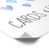 Wasserfarbenfrohe Babyduschkarten und Geschenke Poster (Ecke)