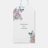 Wasserfarbenfrohe Babywinddusche Geschenkanhänger (Rückseite)