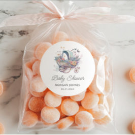 Wasserfarbenfrohe Babywinddusche Runder Aufkleber