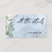 Wasserfarbenfrohe blaue Hochzeitskarte Begleitkarte (Vorderseite)