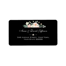 Wasserfarbenfrohe Blume Hochzeit der Goldmedaille Adressaufkleber